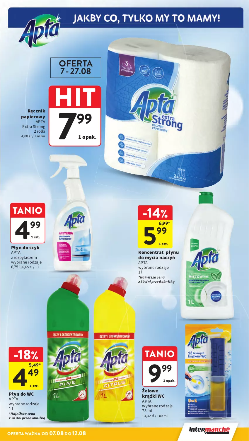 Gazetka promocyjna Intermarche - Gazetka Intermarche - ważna 07.08 do 12.08.2025 - strona 33 - produkty: Do mycia naczyń, Papier, Płyn do szyb, Płyn do wc, Ręcznik, Rolki