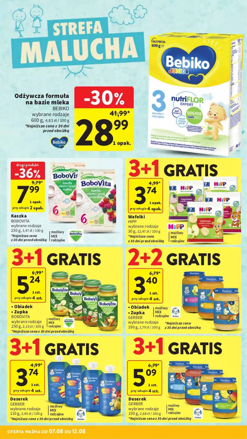Gazetka promocyjna Intermarche - Gazetka Intermarche - ważna 07.08 do 12.08.2025 - strona 36 - produkty: Bebiko, BoboVita, Deser, Gerber, Gra, HiPP, Ser, Serek