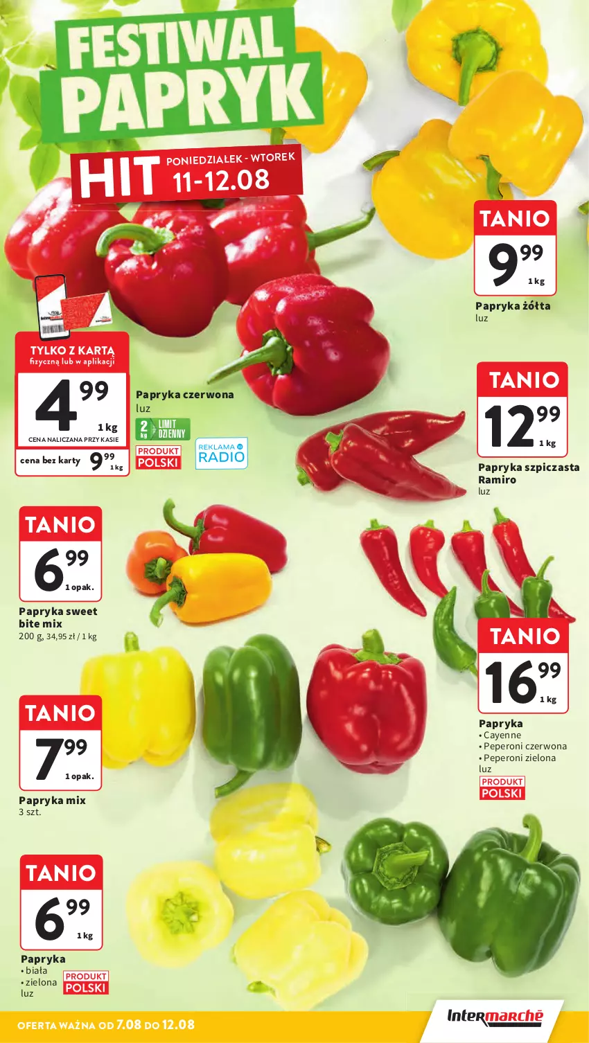 Gazetka promocyjna Intermarche - Gazetka Intermarche - ważna 07.08 do 12.08.2025 - strona 9 - produkty: Papryka, Papryka czerwona, Papryka żółta, Szpic