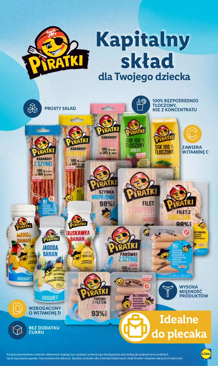 Gazetka promocyjna Lidl - GAZETKA - ważna 01.09 do 03.09.2022 - strona 54 - produkty: Plecak, Sok