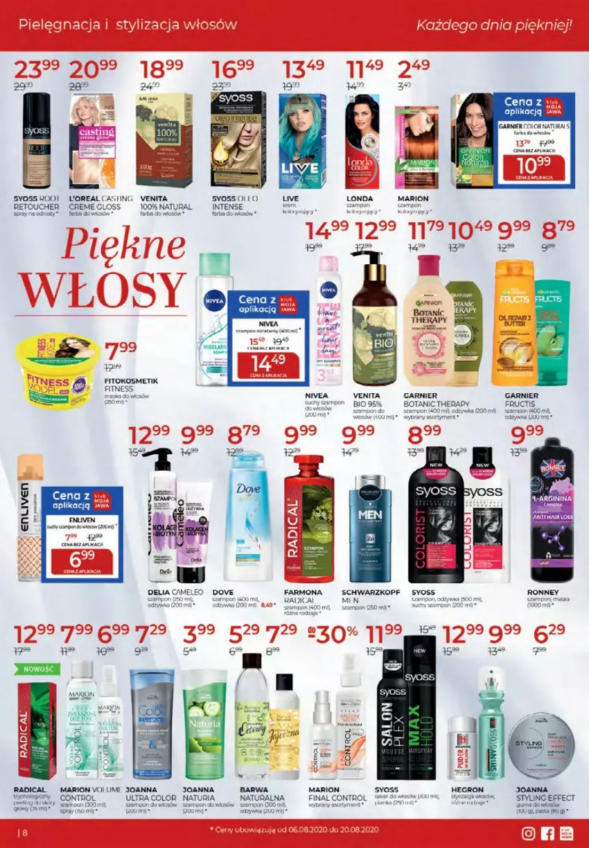 Gazetka promocyjna Drogerie Jawa - ważna 14.09 do 22.09.2021 - strona 8 - produkty: Alcon, Control, Fa, Fructis, Garnier, Hegron, Joanna, Maska, Nivea, Odżywka, Por, Schwarzkopf, Suchy szampon, Syoss, Szampon