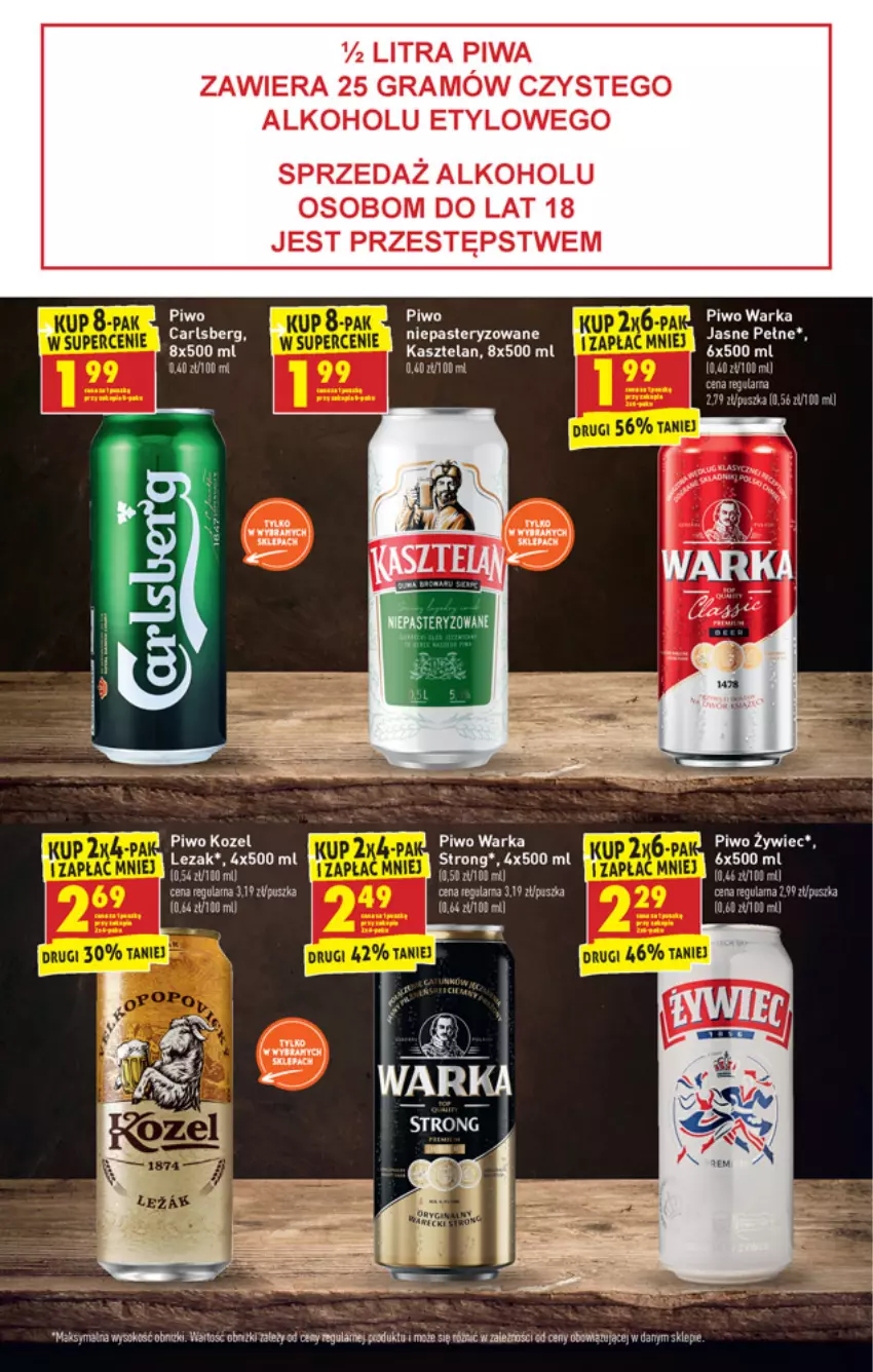 Gazetka promocyjna Biedronka - W tym tygodniu PN - ważna 29.03 do 03.04.2021 - strona 57 - produkty: Carlsberg, Fa, Gra, Kasztelan, Kozel, Piwa, Piwo, Warka