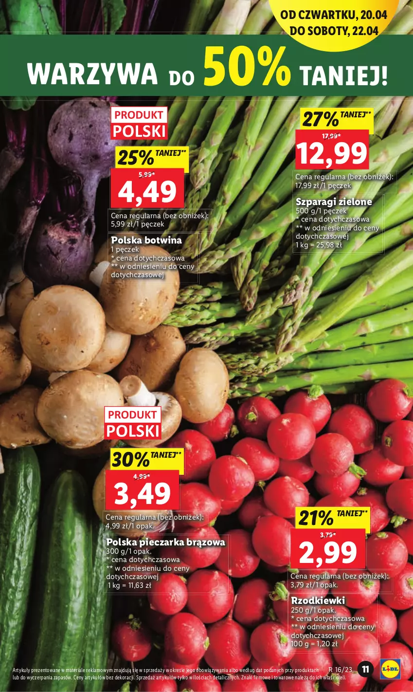 Gazetka promocyjna Lidl - GAZETKA - ważna 20.04 do 22.04.2023 - strona 15 - produkty: Fa, Piec, Pieczarka, Warzywa