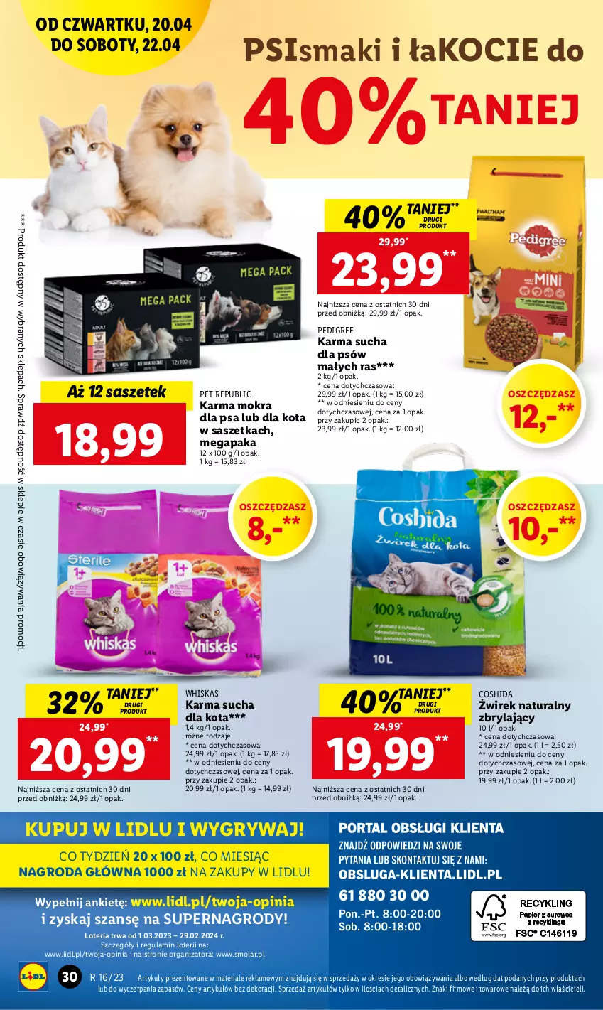 Gazetka promocyjna Lidl - GAZETKA - ważna 20.04 do 22.04.2023 - strona 38 - produkty: Gry, Koc, Mola, Pedigree, Whiskas