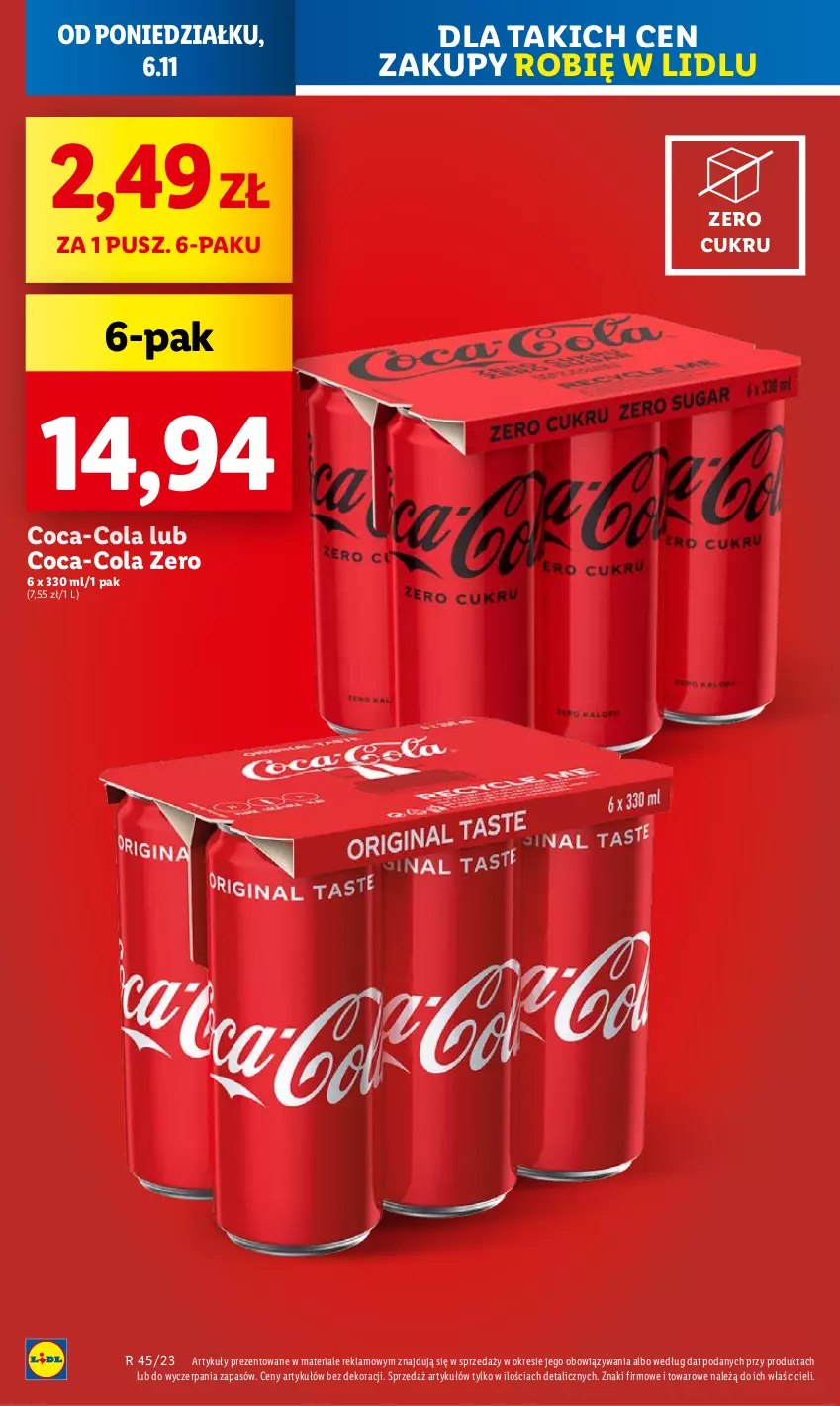 Gazetka promocyjna Lidl - GAZETKA - ważna 06.11 do 08.11.2023 - strona 12 - produkty: Coca-Cola