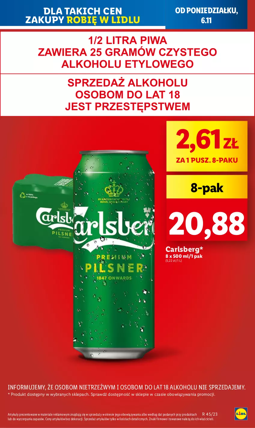 Gazetka promocyjna Lidl - GAZETKA - ważna 06.11 do 08.11.2023 - strona 13 - produkty: Carlsberg