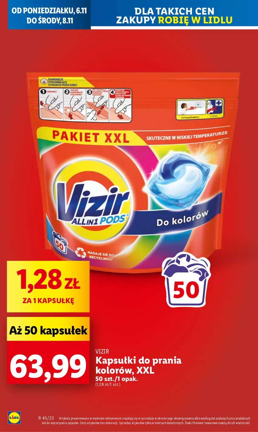 Gazetka promocyjna Lidl - GAZETKA - ważna 06.11 do 08.11.2023 - strona 14 - produkty: Kapsułki do prania, Vizir