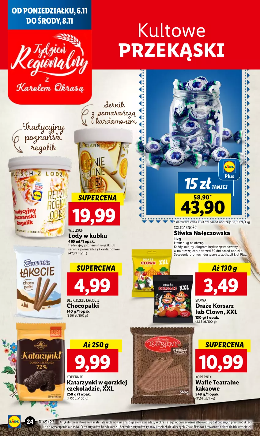 Gazetka promocyjna Lidl - GAZETKA - ważna 06.11 do 08.11.2023 - strona 36 - produkty: Beskidzki, Gra, Kakao, Kawa, Koc, Lody, Olej, Rogal, Ser, Wafle