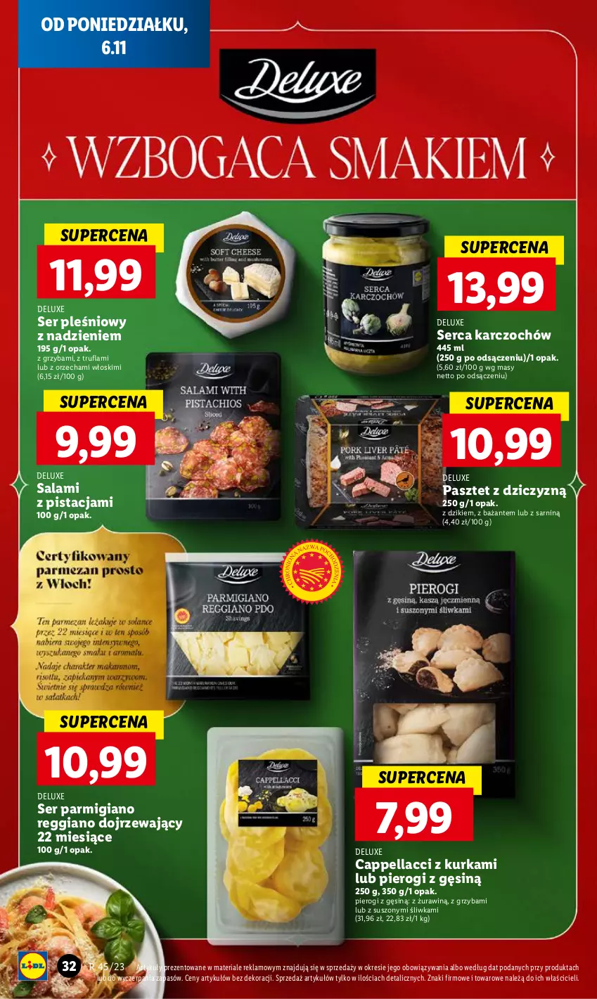 Gazetka promocyjna Lidl - GAZETKA - ważna 06.11 do 08.11.2023 - strona 44 - produkty: Pasztet, Pierogi, Salami, Ser, Ser pleśniowy