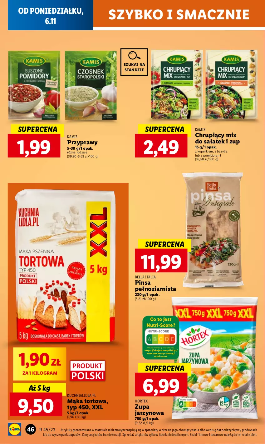 Gazetka promocyjna Lidl - GAZETKA - ważna 06.11 do 08.11.2023 - strona 58 - produkty: Bazyl, Bell, Bella, Gra, Hortex, Kamis, Kuchnia, Mąka, Mąka tortowa, Przyprawy, Sałat, Wazon, Zupa