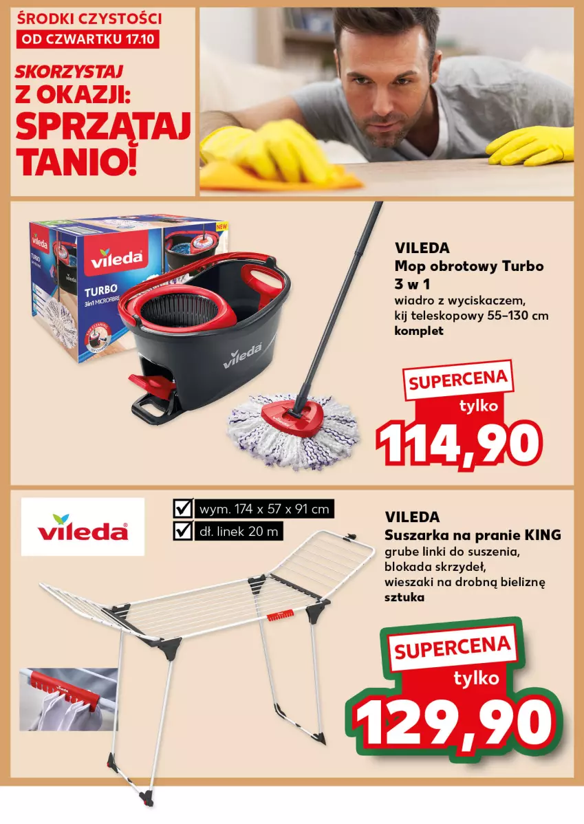 Gazetka promocyjna Kaufland - Kaufland - ważna 17.10 do 23.10.2024 - strona 6 - produkty: Mop, Suszarka, Suszarka na pranie, Teleskop, Vileda, Wiadro, Wiadro z wyciskaczem, Wieszak