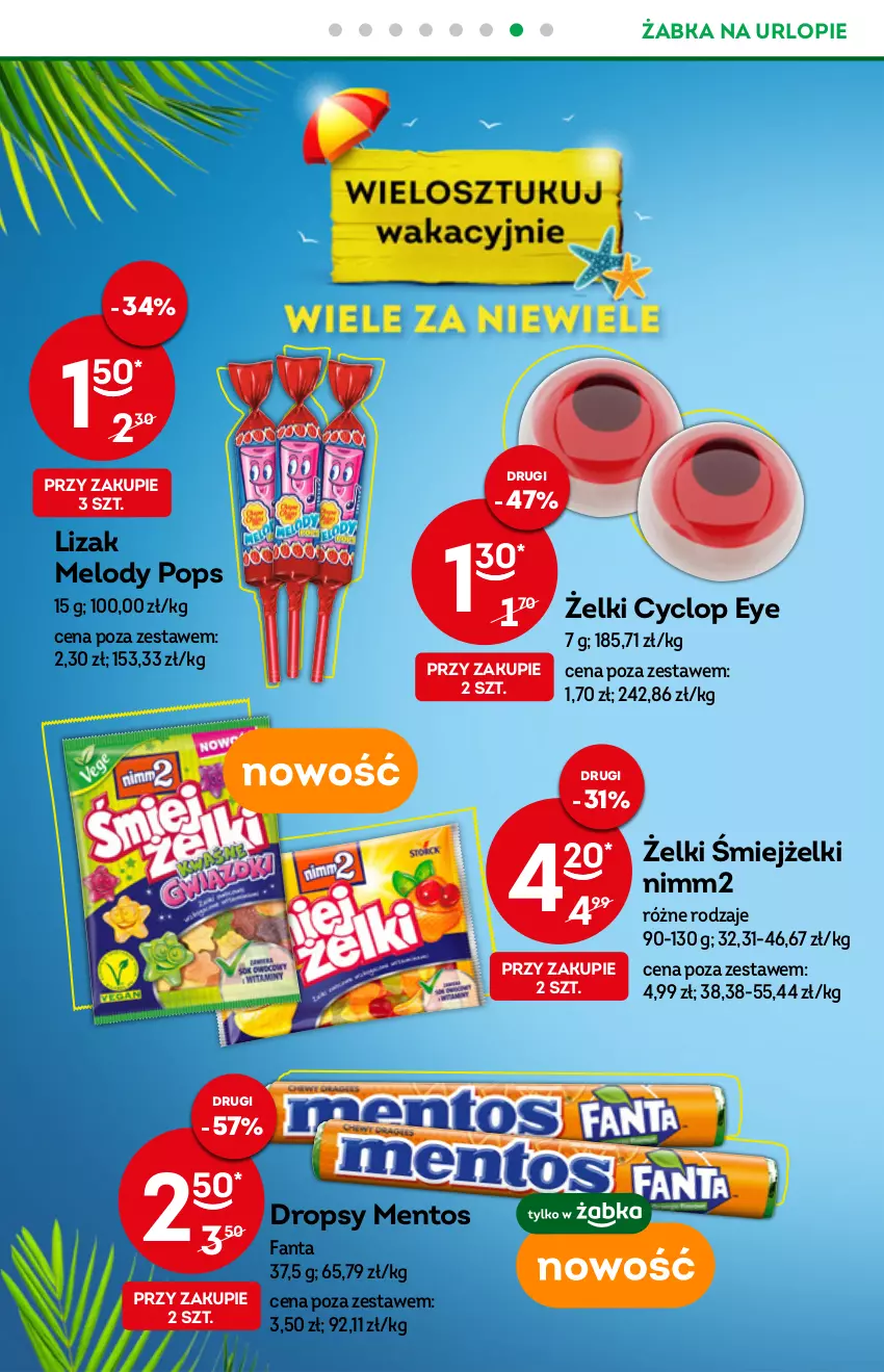 Gazetka promocyjna Żabka - ważna 03.08 do 09.08.2022 - strona 16 - produkty: Fa, Fanta, Lody, Mentos, Nimm2