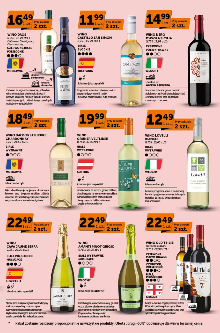 Gazetka promocyjna ABC - ważna 11.07 do 23.07.2024 - strona 5 - produkty: Bukiet, Cabernet Sauvignon, Chardonnay, Fa, Gra, Melon, Mus, Nuty, Pieprz, Pinot Grigio, Por, Ser, Słynne, Sos, Szafran, Wagi, Wino, Wino musujące