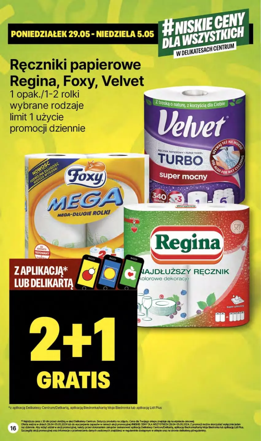 Gazetka promocyjna Delikatesy Centrum - NOWA GAZETKA Delikatesy Centrum od 2 maja! 2-8.05.2024 - ważna 02.05 do 08.05.2024 - strona 16 - produkty: Ręcznik