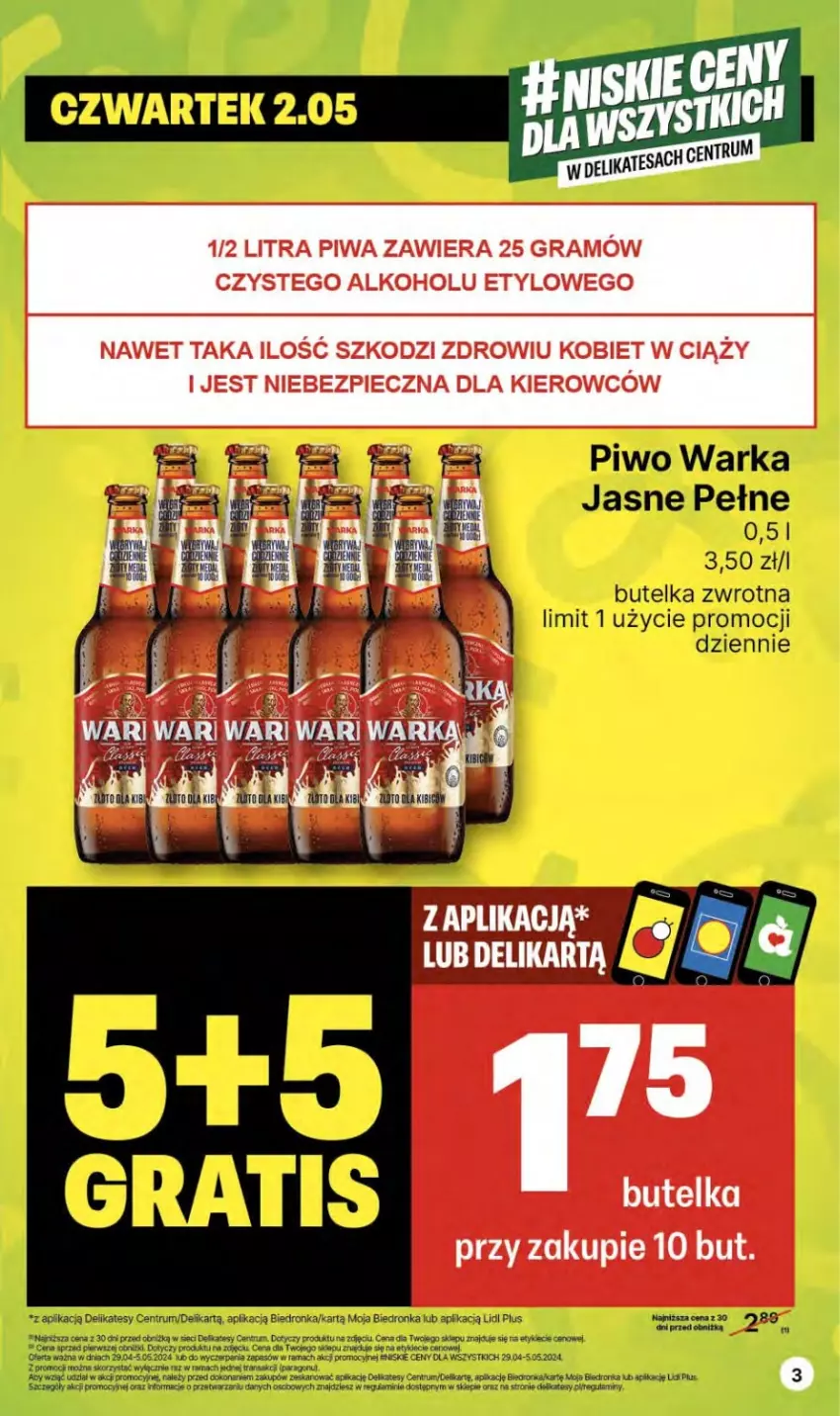 Gazetka promocyjna Delikatesy Centrum - NOWA GAZETKA Delikatesy Centrum od 2 maja! 2-8.05.2024 - ważna 02.05 do 08.05.2024 - strona 3 - produkty: Dron, Gra, Orka, Piec, Piwa, Piwo, Rama, Rum, Tran, Warka