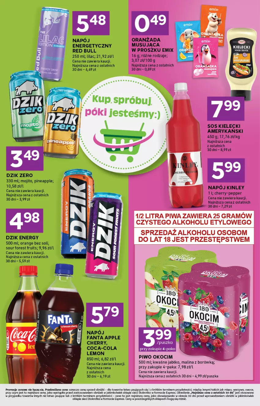 Gazetka promocyjna Stokrotka - Stokrotka Express - ważna 07.05 do 13.05.2026 - strona 5 - produkty: Coca-Cola, Fa, Fanta, Gra, Koc, Mięso, Napój, Okocim, Owoce, Piwa, Piwo, Warzywa