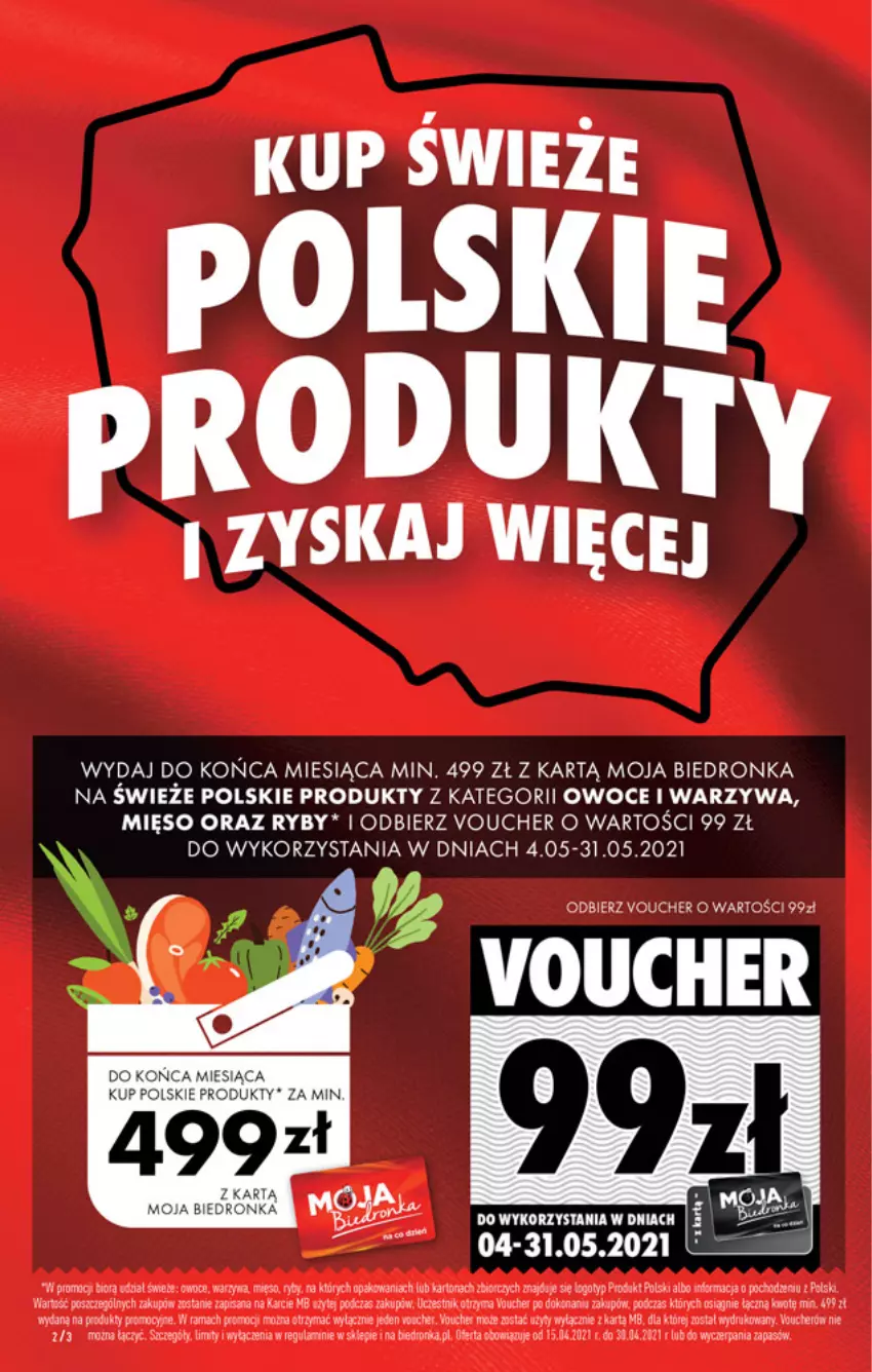 Gazetka promocyjna Biedronka - W tym tygodniu - ważna 15.04 do 21.04.2021 - strona 2 - produkty: Dron, Koc, Mięso, Owoce, Warzywa