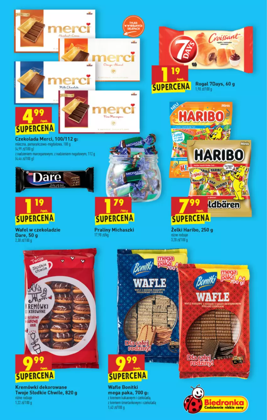 Gazetka promocyjna Biedronka - W tym tygodniu - ważna 15.04 do 21.04.2021 - strona 41 - produkty: Bonitki, Czekolada, Haribo, Merci, Praliny, Wafle