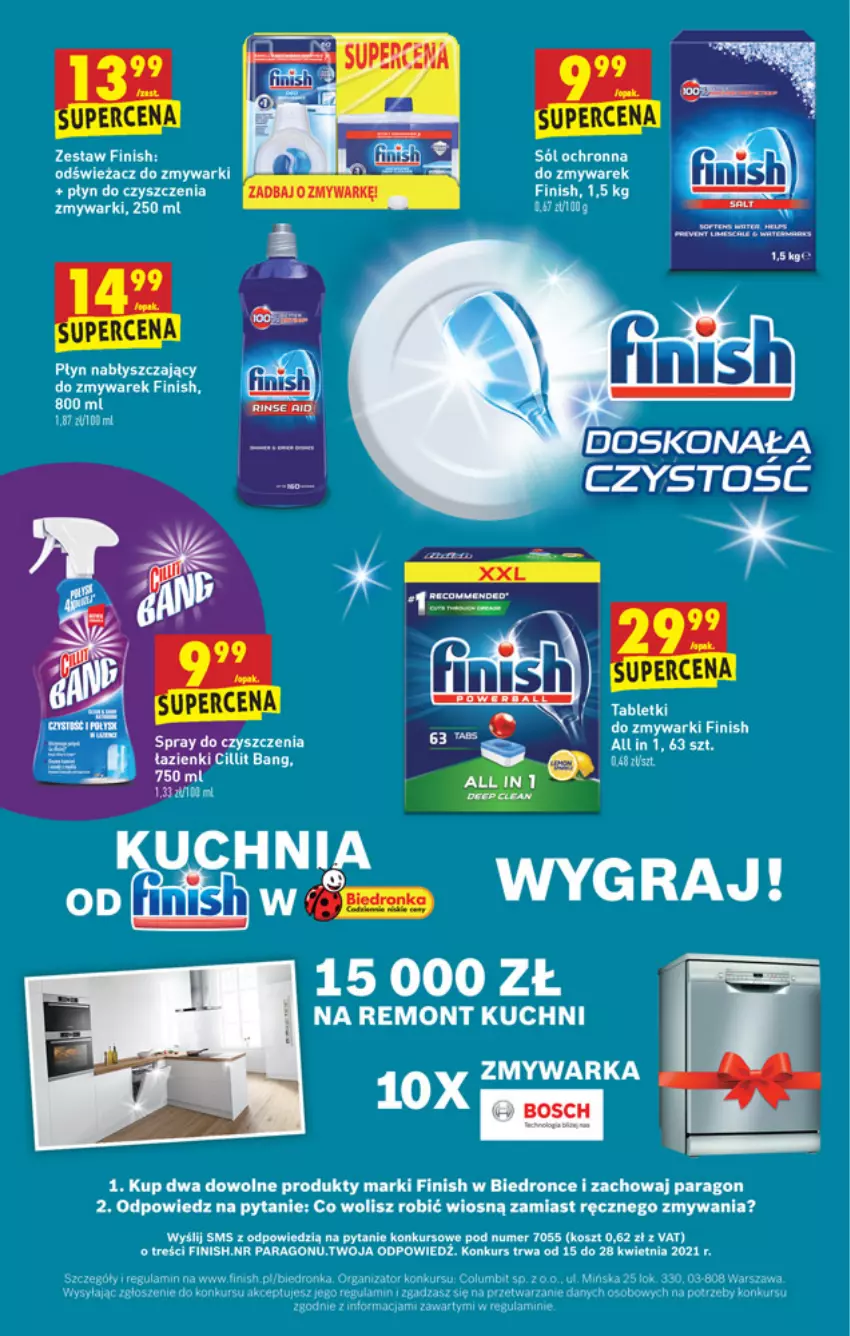 Gazetka promocyjna Biedronka - W tym tygodniu - ważna 15.04 do 21.04.2021 - strona 51 - produkty: Dron, Fa, Finish, Kosz, Odświeżacz do zmywarki, Płyn nabłyszczający, Tablet, Tabletki do zmywarki, Zmywarki