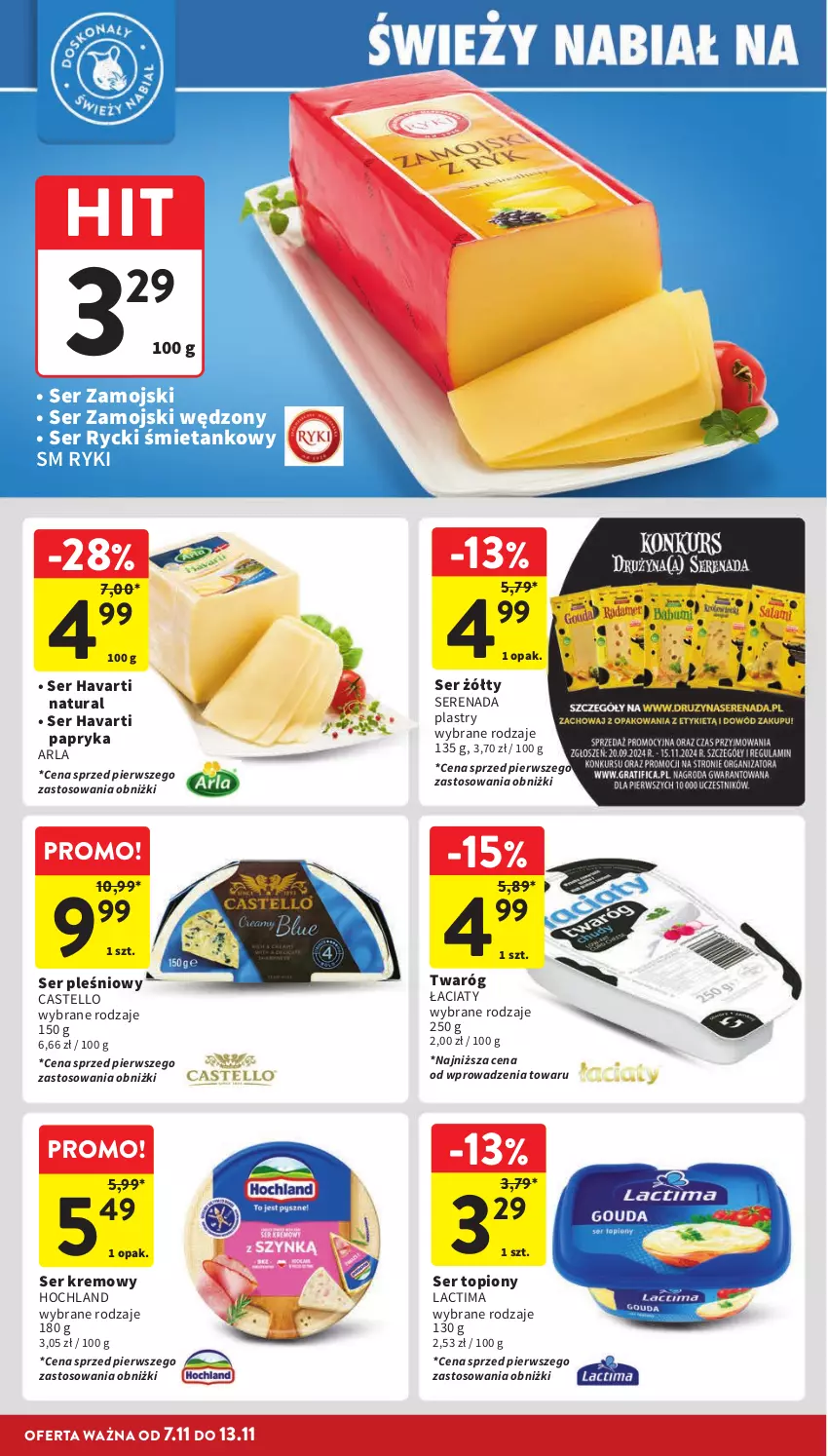 Gazetka promocyjna Intermarche - Gazetka Intermarche - ważna 07.11 do 13.11.2024 - strona 18 - produkty: Havarti, Hochland, Papryka, Ser, Ser pleśniowy, Ser topiony, Top, Twaróg