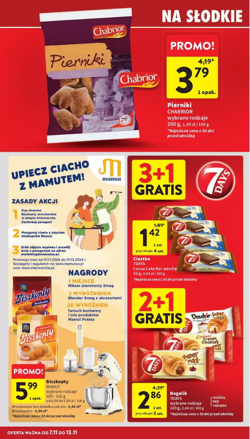 Gazetka promocyjna Intermarche - Gazetka Intermarche - ważna 07.11 do 13.11.2024 - strona 22 - produkty: Biszkopty, Chabrior, Gra, Piernik, Rogal