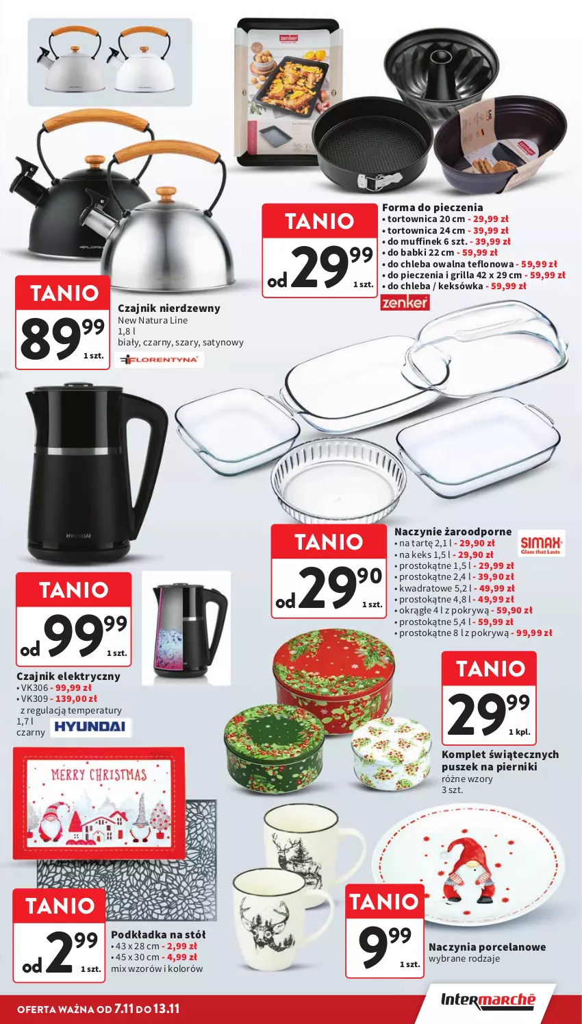 Gazetka promocyjna Intermarche - Gazetka Intermarche - ważna 07.11 do 13.11.2024 - strona 37 - produkty: Chleb, Czajnik, Czajnik elektryczny, Forma do pieczenia, Grill, Keksówka, Naczynie żaroodporne, Piec, Piernik, Podkład, Podkładka, Podkładka na stół, Por, Stół, Tortownica