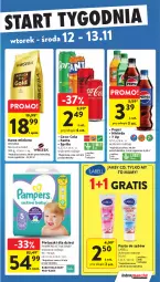 Gazetka promocyjna Intermarche - Gazetka Intermarche - Gazetka - ważna od 13.11 do 13.11.2024 - strona 43 - produkty: Gra, Pampers, Bell, Mirinda, Kawa mielona, Pasta do zębów, Kawa, Coca-Cola, Pepsi, Dzieci, Fanta, Mocca Fix Gold, Woseba, Sprite, Fa