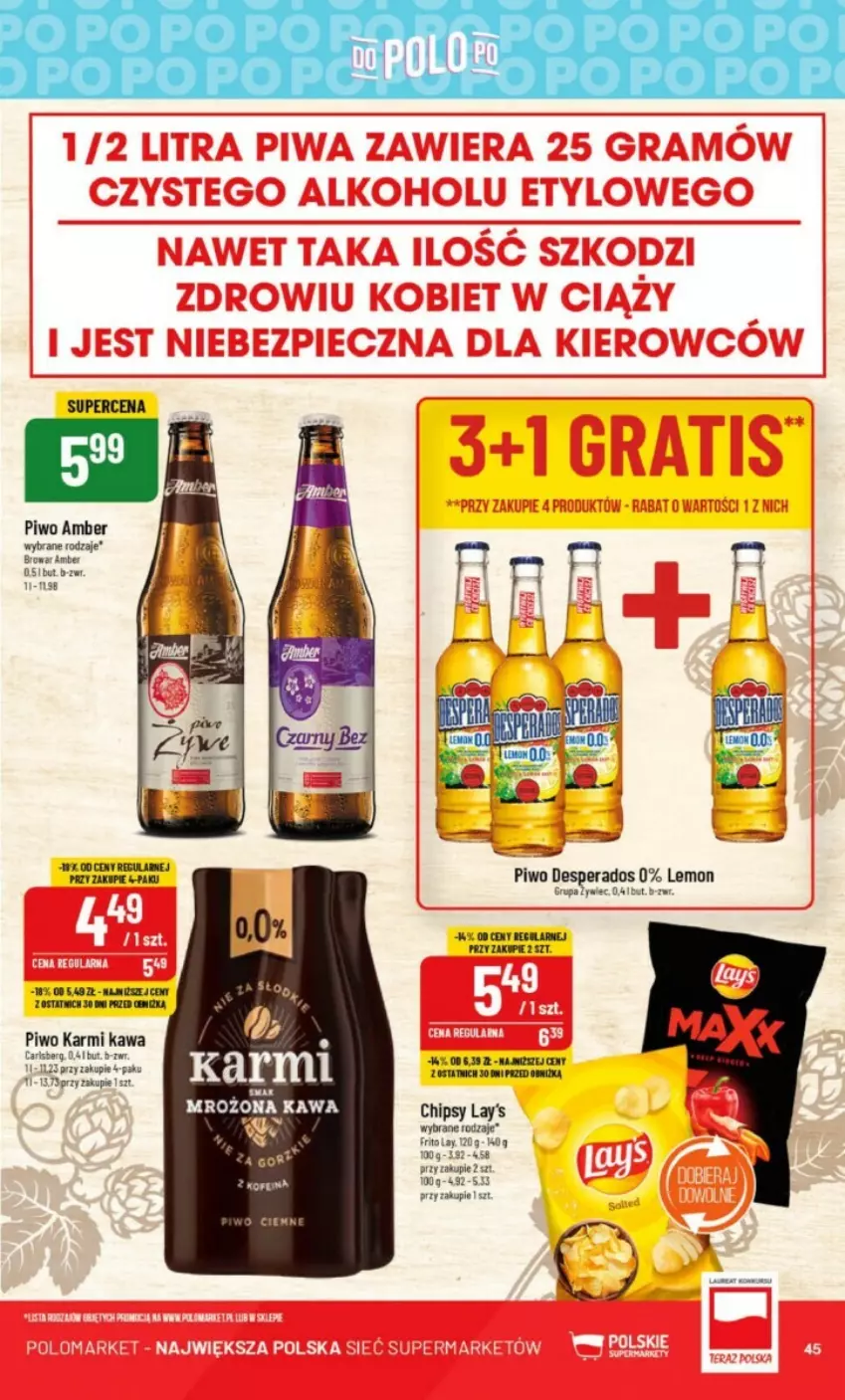 Gazetka promocyjna PoloMarket - ważna 02.08 do 08.08.2023 - strona 40 - produkty: Chipsy, Karmi, Kawa, Noż, Piwo