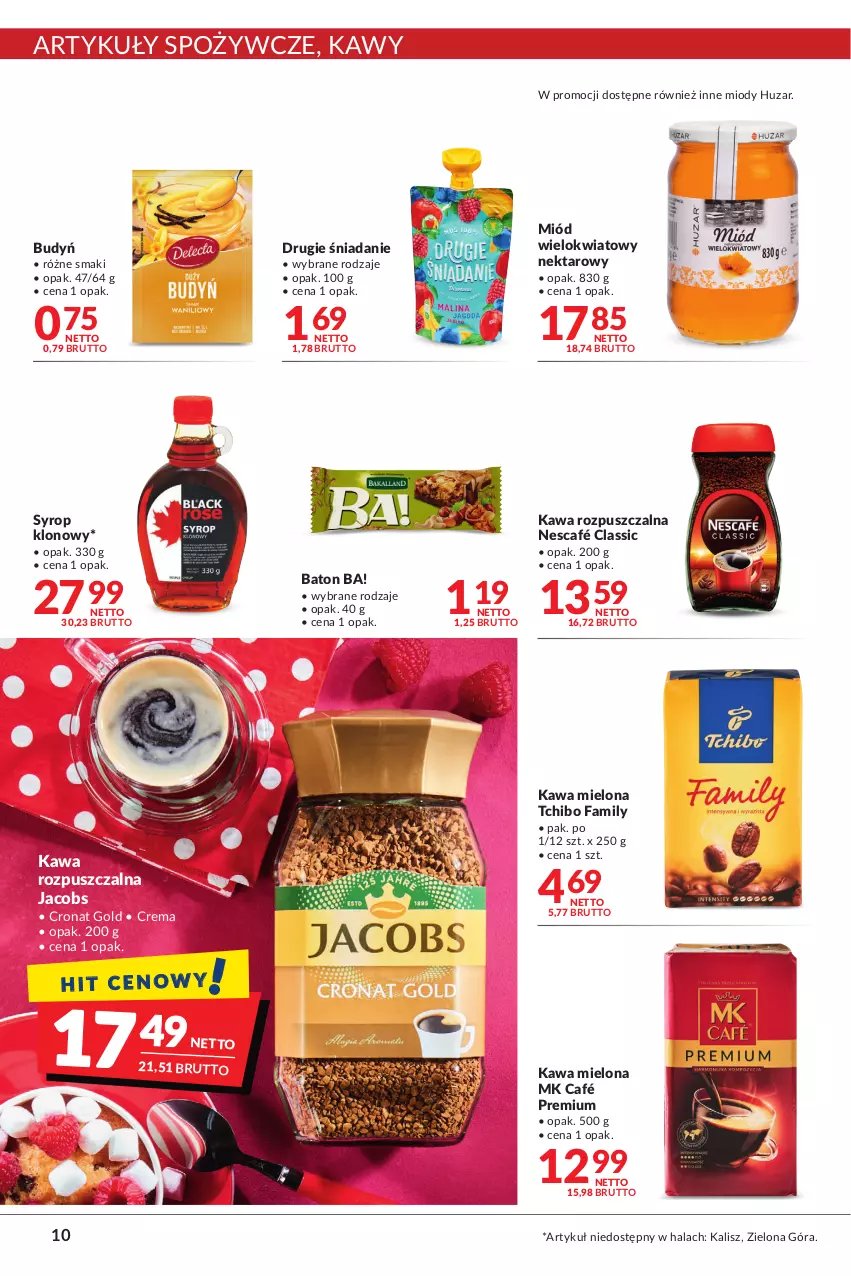 Gazetka promocyjna Makro - [Oferta promocyjna] Artykuły spożywcze i przemysłowe - ważna 08.02 do 21.02.2022 - strona 10 - produkty: Artykuły spożywcze, Ba!, Baton, Budyń, Fa, Jacobs, Kawa, Kawa mielona, Kawa rozpuszczalna, Miód, Nektar, Nescafé, Syrop, Tchibo, Tchibo Family