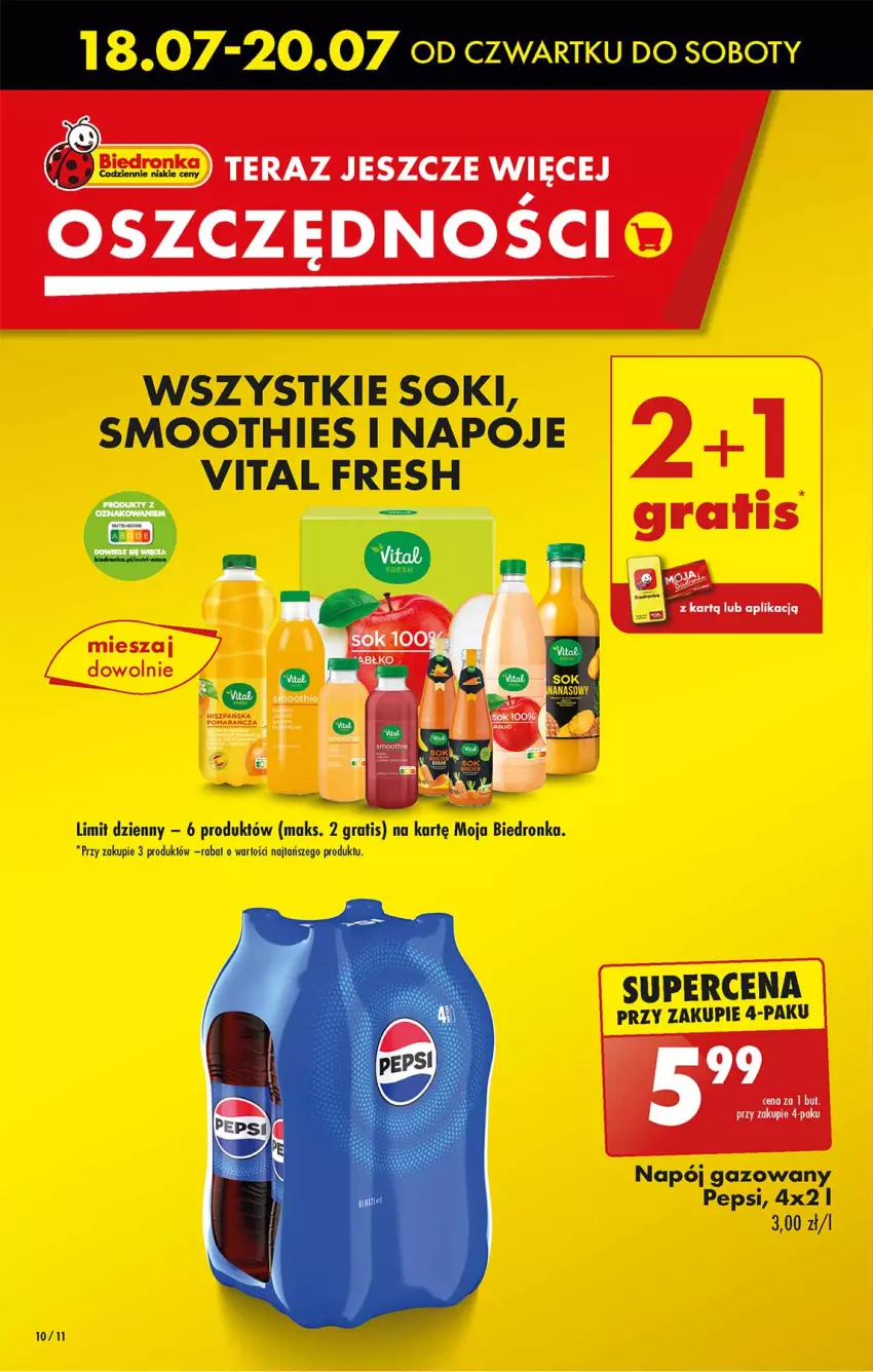 Gazetka promocyjna Biedronka - Od czwartku - ważna 18.07 do 24.07.2024 - strona 10 - produkty: Dron, Gra, Napój, Napój gazowany, Napoje, Pepsi, Smoothie, Sok, Tera