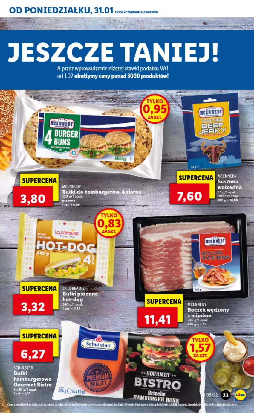 Gazetka promocyjna Lidl - GAZETKA - ważna 31.01 do 02.02.2022 - strona 23 - produkty: Boczek, Burger, EPEE, Hamburger