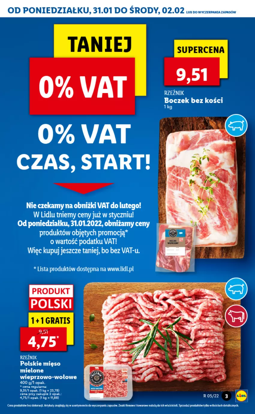 Gazetka promocyjna Lidl - GAZETKA - ważna 31.01 do 02.02.2022 - strona 3 - produkty: Ba!, Fa, Mięso, Mięso mielone