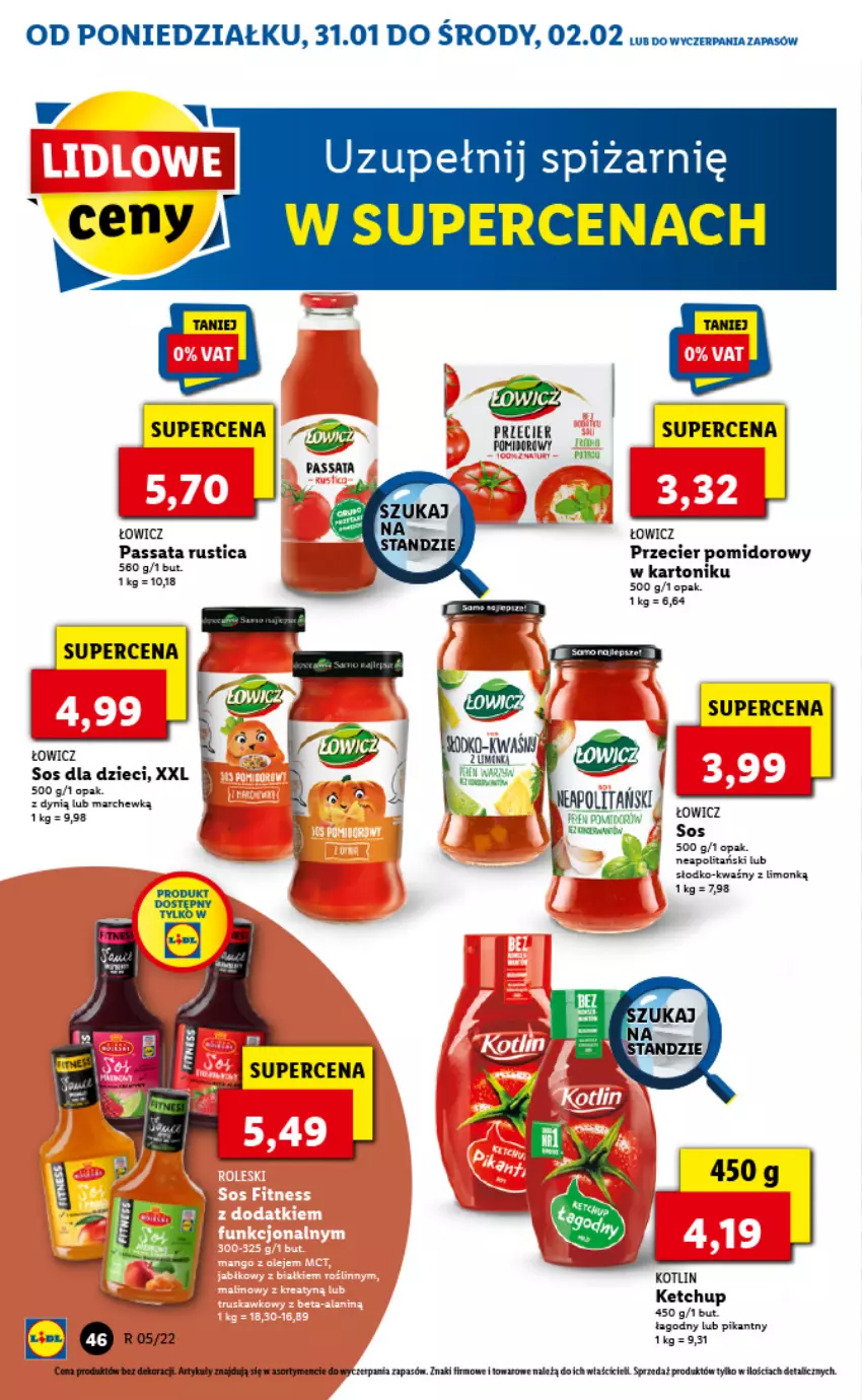 Gazetka promocyjna Lidl - GAZETKA - ważna 31.01 do 02.02.2022 - strona 46 - produkty: Dynią, Dzieci, Ketchup, Kotlin, Rust, Sól, Sos, Tonik