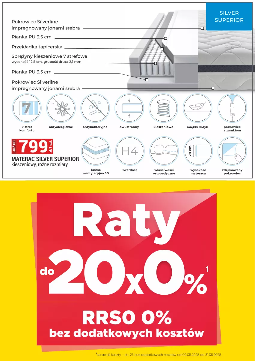 Gazetka promocyjna Merkury Market - ważna 02.05 do 31.05.2025 - strona 37 - produkty: Kosz, Materac, Pokrowiec, Sok, Tera, Top