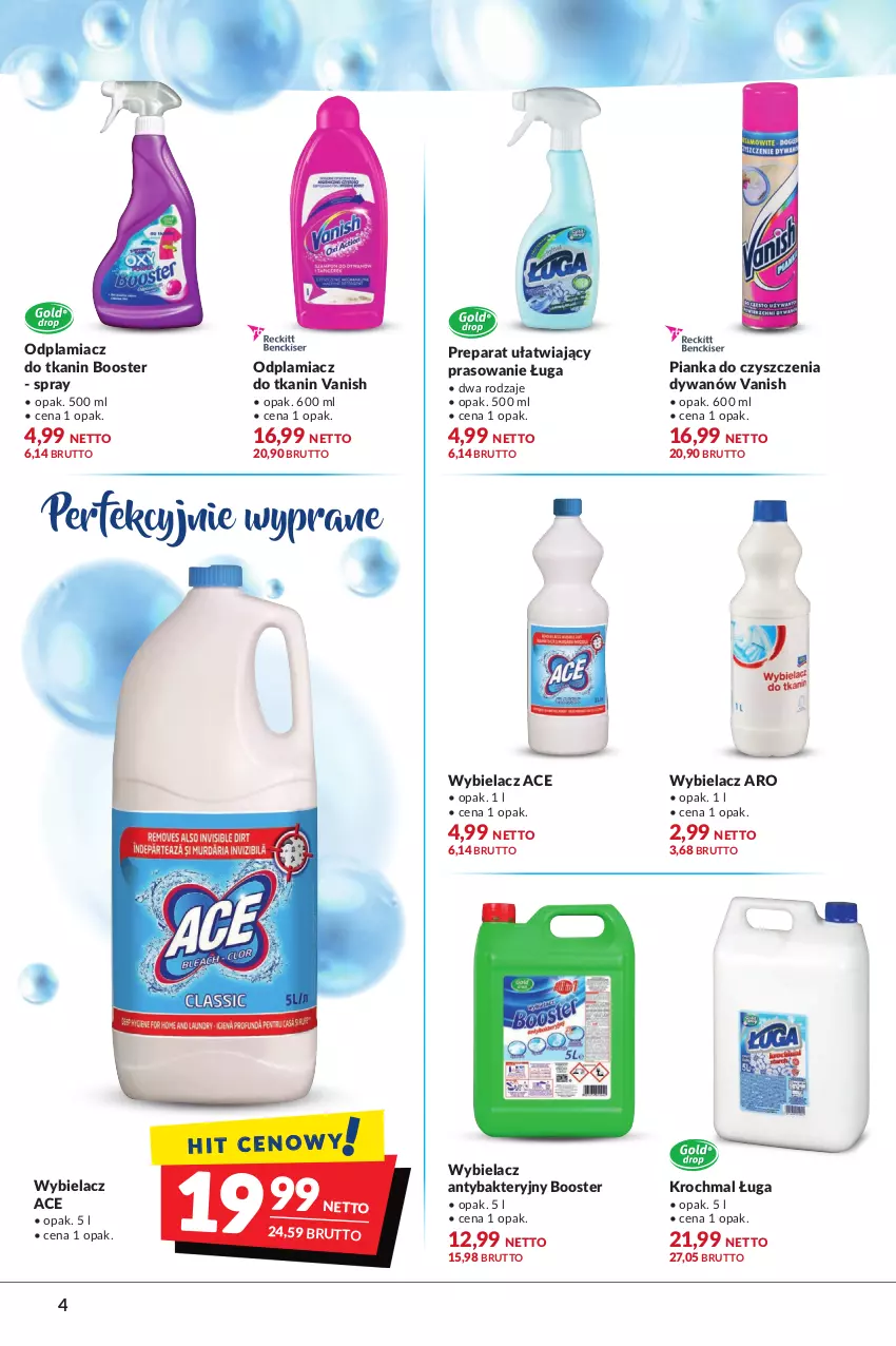 Gazetka promocyjna Makro - [Oferta specjalna] Pranie czysta przyjemność - ważna 23.08 do 05.09.2022 - strona 4 - produkty: Booster, Dywan, Odplamiacz, Pianka do czyszczenia, Vanish