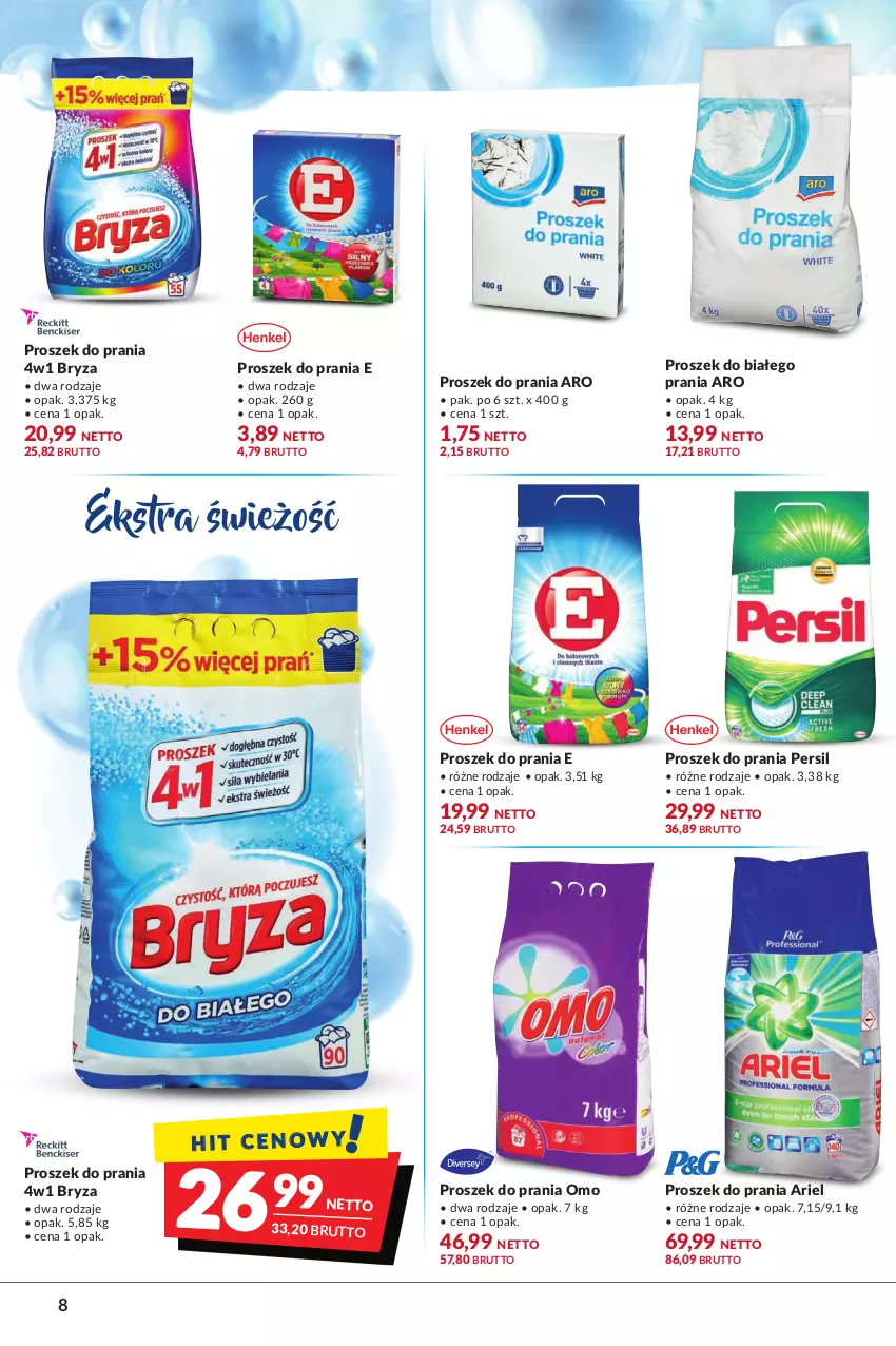 Gazetka promocyjna Makro - [Oferta specjalna] Pranie czysta przyjemność - ważna 23.08 do 05.09.2022 - strona 8 - produkty: Ariel, Bryza, Persil, Proszek do prania