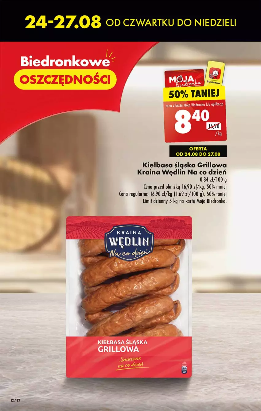 Gazetka promocyjna Biedronka - Od czwartku - ważna 24.08 do 30.08.2023 - strona 12 - produkty: Dron, Grill, Kiełbasa, Kiełbasa śląska