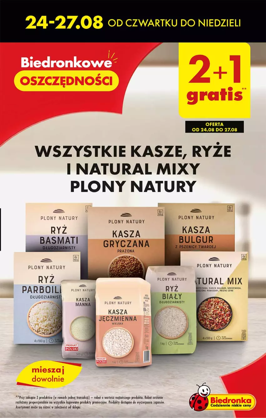 Gazetka promocyjna Biedronka - Od czwartku - ważna 24.08 do 30.08.2023 - strona 9 - produkty: Bulgur, Gry, Kasza, Kasza gryczana, LG, Pestki dyni, Pomidory, Por, Rama, Ryż, Ryż basmati