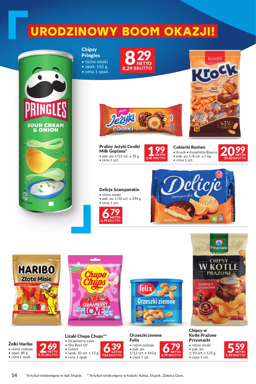 Gazetka promocyjna Makro - Oferta dla Twojego biznesu - ważna 19.03 do 30.03.2024 - strona 13 - produkty: Chipsy, Chupa Chups, Cukier, Cukierki, Delicje, Felix, Goplana, Haribo, Jeżyki, LANA, Lizaki, Orzeszki, Orzeszki ziemne, Praliny, Pringles, Przysnacki