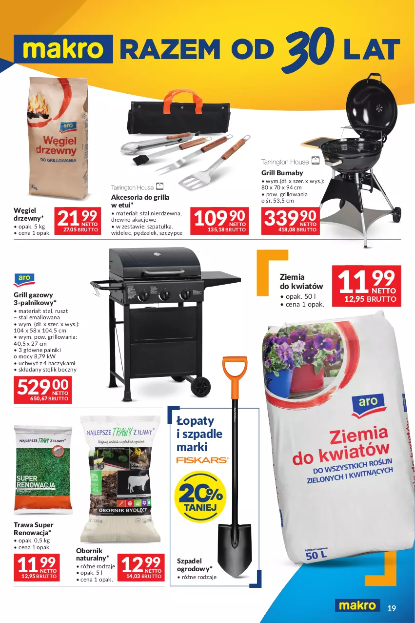 Gazetka promocyjna Makro - Oferta dla Twojego biznesu - ważna 19.03 do 30.03.2024 - strona 18 - produkty: Grill, Grill gazowy, Haczyk, Stolik, Szczypce, Szpatułka, Węgiel drzewny, Widelec