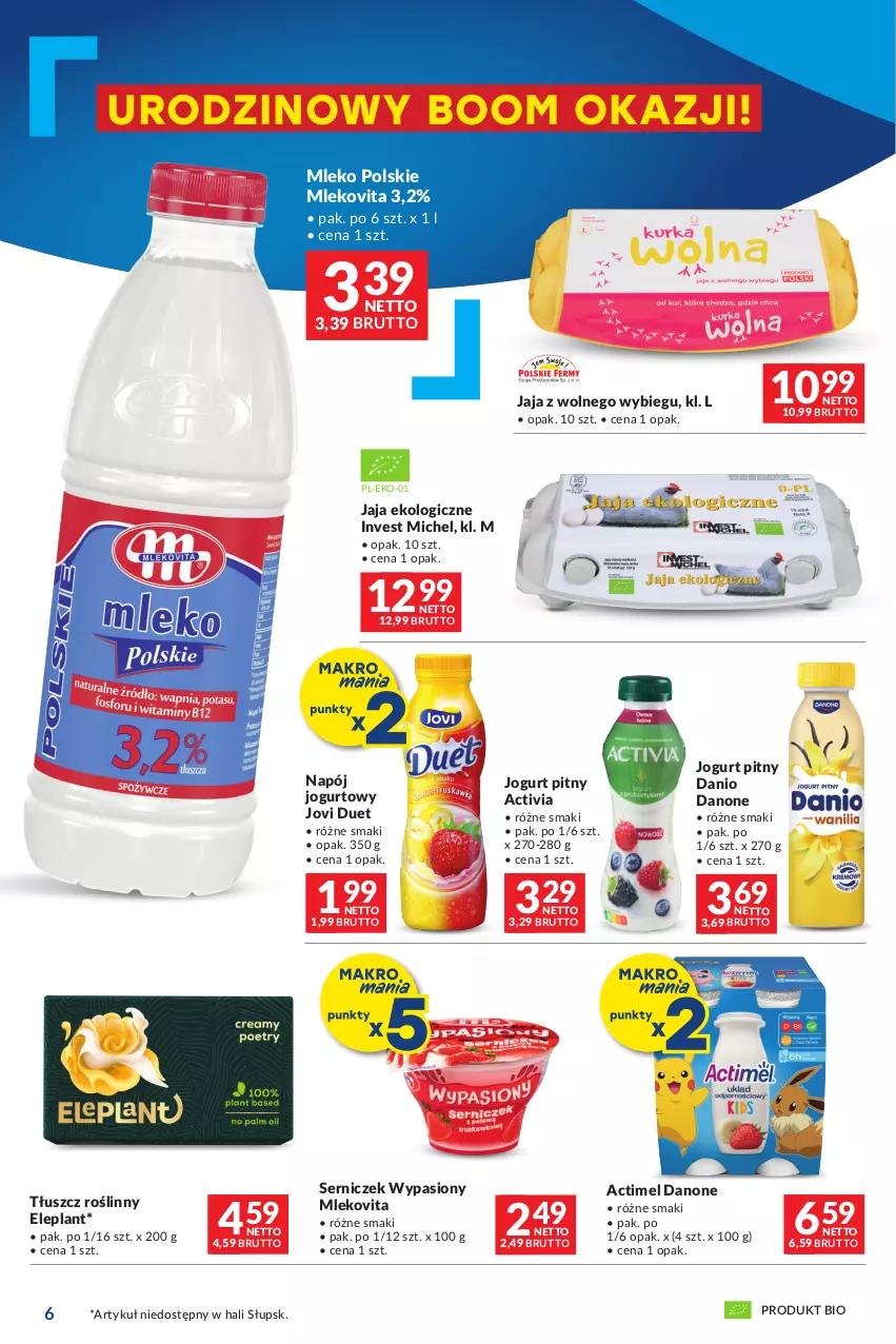 Gazetka promocyjna Makro - Oferta dla Twojego biznesu - ważna 19.03 do 30.03.2024 - strona 5 - produkty: Actimel, Activia, Danio, Danone, Jaja, Jaja z wolnego wybiegu, Jogurt, Jogurt pitny, Mleko, Mlekovita, Napój, Napój jogurtowy, Ser, Tłuszcz roślinny