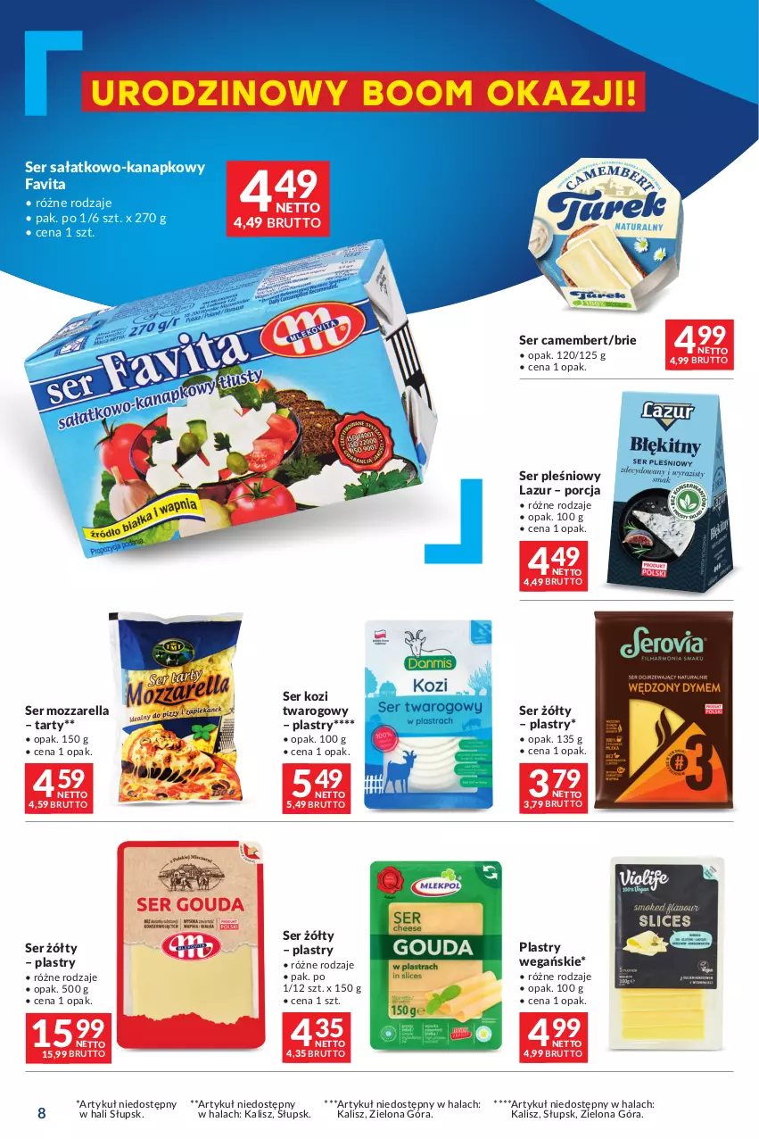 Gazetka promocyjna Makro - Oferta dla Twojego biznesu - ważna 19.03 do 30.03.2024 - strona 7 - produkty: Brie, Camembert, Fa, Favita, Lazur, Mozzarella, Por, Sałat, Ser, Ser kozi, Ser pleśniowy, Ser sałatkowo-kanapkowy