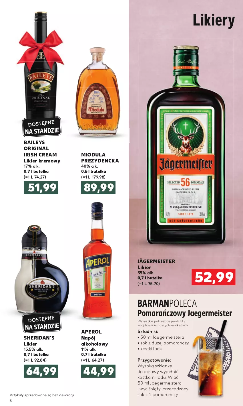 Gazetka promocyjna Kaufland - Barek - ważna 31.03 do 14.04.2021 - strona 5 - produkty: AEG, Aperol, Gin, Likier, Napój, Sok, Tera