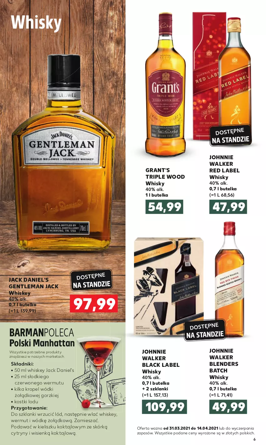 Gazetka promocyjna Kaufland - Barek - ważna 31.03 do 14.04.2021 - strona 6 - produkty: Blender, Cytryny, Gra, Grant's, Jack Daniel's, Johnnie Walker, Lack, Lanki, Whiskey, Whisky