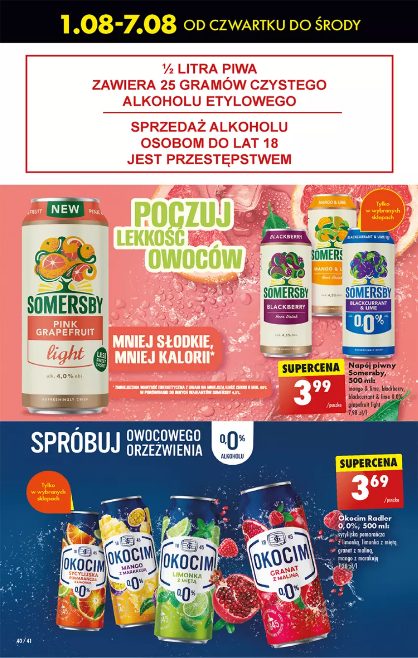 Gazetka promocyjna Biedronka - Od czwartku - ważna 01.08 do 07.08.2024 - strona 48 - produkty: Fa, Gra, Lack, Mango, Radler, Somersby