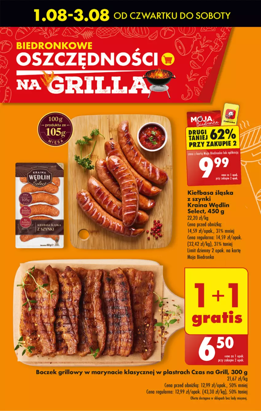 Gazetka promocyjna Biedronka - Od czwartku - ważna 01.08 do 07.08.2024 - strona 7 - produkty: Boczek, Dron, Fa, Grill, Kiełbasa, Kiełbasa śląska