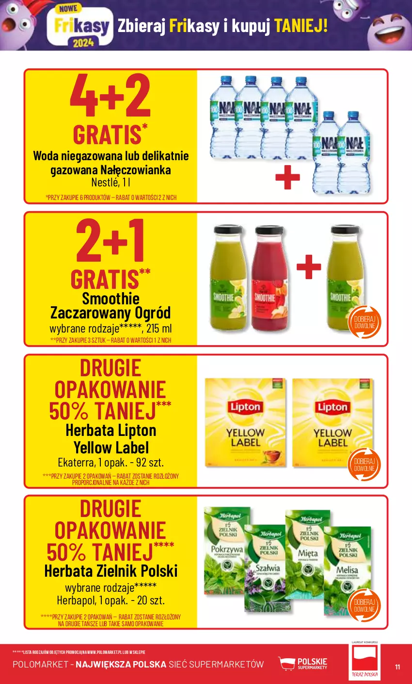 Gazetka promocyjna PoloMarket - Gazetka pomocyjna - ważna 06.03 do 12.03.2023 - strona 11 - produkty: Gra, Herbapol, Herbata, Lipton, Nałęczowianka, Nestlé, Ogród, Por, Smoothie, Woda, Woda niegazowana