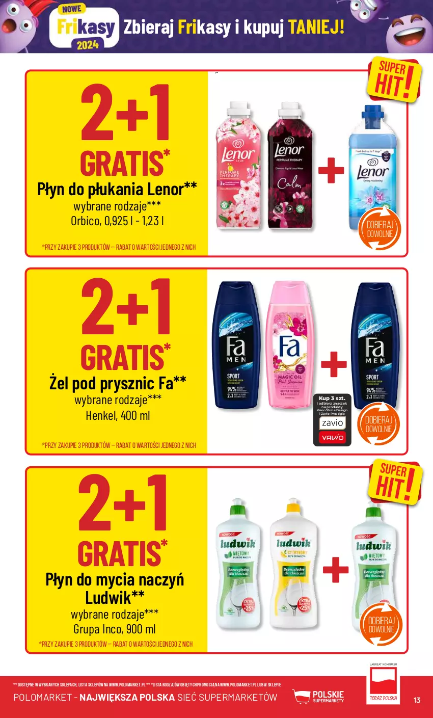 Gazetka promocyjna PoloMarket - Gazetka pomocyjna - ważna 06.03 do 12.03.2023 - strona 13 - produkty: BIC, Do mycia naczyń, Fa, Gra, Lenor, Ludwik, Płyn do mycia, Płyn do mycia naczyń, Płyn do płukania