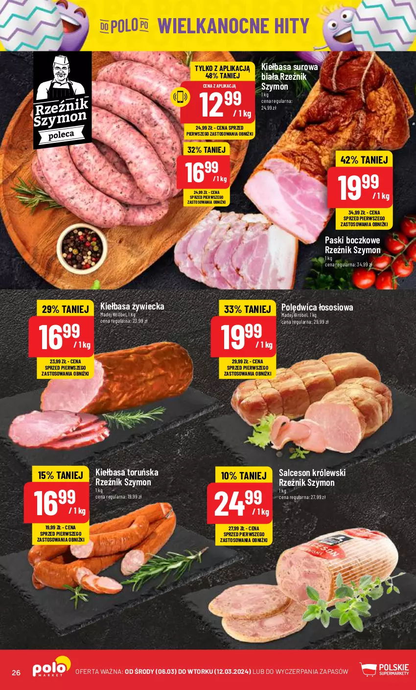 Gazetka promocyjna PoloMarket - Gazetka pomocyjna - ważna 06.03 do 12.03.2023 - strona 26 - produkty: Kiełbasa, Królewski, Madej Wróbel, Polędwica, Salceson, Sos