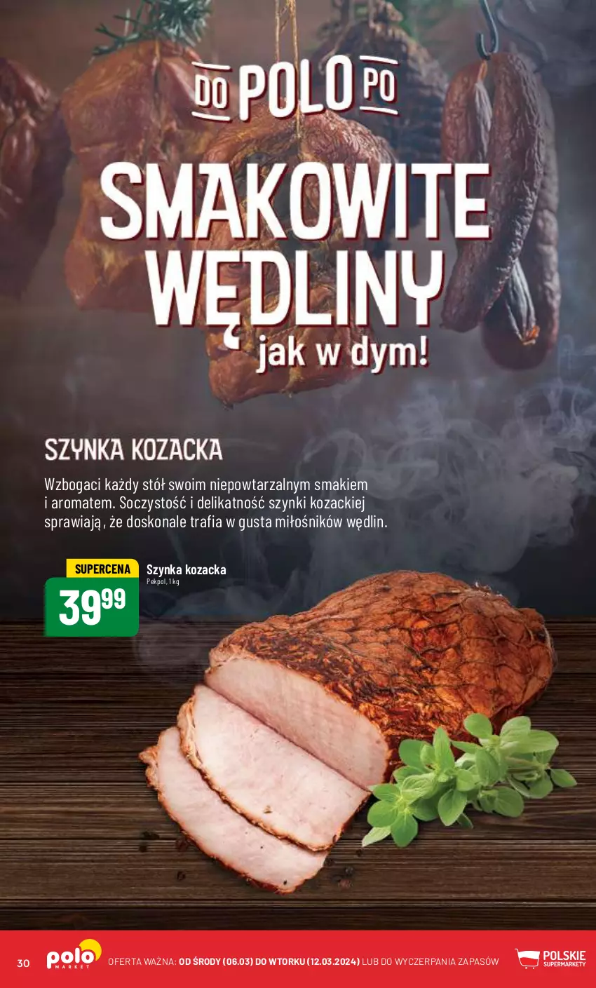 Gazetka promocyjna PoloMarket - Gazetka pomocyjna - ważna 06.03 do 12.03.2023 - strona 30 - produkty: Pekpol, Stół, Szynka